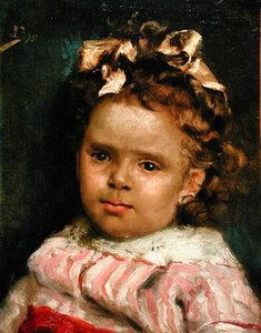 Little Girl Metisse (öljy kankaalle) tekijältä Julius Leblanc Stewart