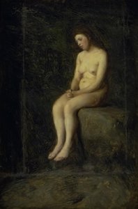 Nymfi. Istuva naismalli