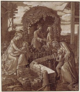 Johanneksen vanhempien vierailu Jeesuksen vanhempien luona tekijältä Julius Schnorr von Carolsfeld