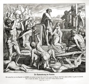 Kainin elämä Nodissa maanpaossa, Genesis tekijältä Julius Schnorr von Carolsfeld