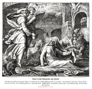 Daniel ja leijonan luola tekijältä Julius Schnorr von Carolsfeld