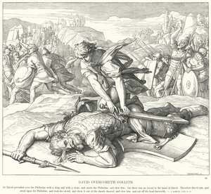 Daavid voitti Goljatin tekijältä Julius Schnorr von Carolsfeld