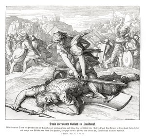 Daavid kukistaa Goljatin tekijältä Julius Schnorr von Carolsfeld