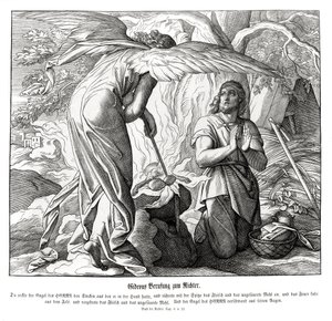 Gideonia kutsutaan tuomariksi, tuomariksi tekijältä Julius Schnorr von Carolsfeld