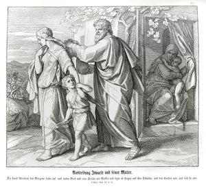 Haagar ja Ismael lähetetään pois, Genesis tekijältä Julius Schnorr von Carolsfeld
