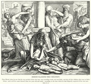 Herodes surmaa lapset tekijältä Julius Schnorr von Carolsfeld