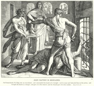 Johannes Kastaja on mestattu tekijältä Julius Schnorr von Carolsfeld