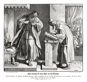 Josia kuulee lain sanan, 2 Kings tekijältä Julius Schnorr von Carolsfeld