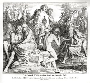 Ihmisen lisääntyminen, Genesis tekijältä Julius Schnorr von Carolsfeld