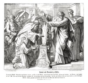 Paul ja Barnabus Lystriassa, apostolien teot tekijältä Julius Schnorr von Carolsfeld