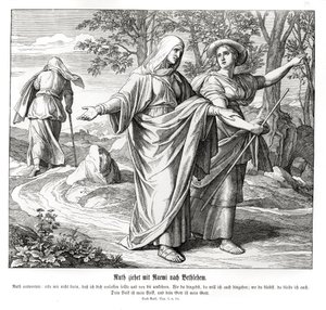 Ruth menee Noomin kanssa Betlehemiin, Ruth tekijältä Julius Schnorr von Carolsfeld