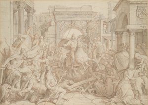Kaarle Suuren sisäänkäynti Paviaan, 1840. tekijältä Julius Schnorr von Carolsfeld