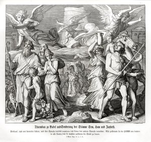Baabelin torni, Genesis tekijältä Julius Schnorr von Carolsfeld