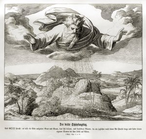 Kolmas luomispäivä, Genesis tekijältä Julius Schnorr von Carolsfeld