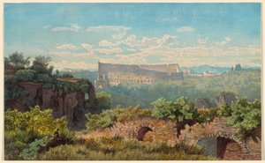 Colosseum Palatinuksen kukkulalta nähtynä tekijältä Julius Zielke