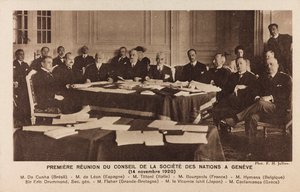 Albumi "Jack Bosio - War Campaign 1917-1920": Kansainliiton neuvoston kokous Genevessä tekijältä Jullien F. H.