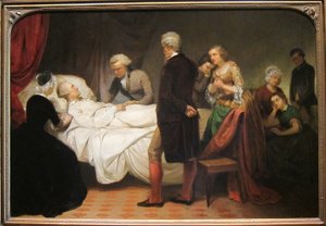 Washington kuolinvuoteellaan