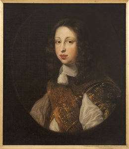 Prinssi perillinen Johann Georg von Schleswig Holstein Gottorp - Holstein-Gottorpin valtaistuimen perillisen Johann Georgin (1638-1655) muotokuva Ovens, Jurgen (Jurriaen) (1623-1678). Öljy kankaalle. Mitat: 68x59 cm. Tukholman kansallismuseo tekijältä Jürgen Ovens