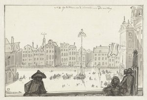 Perustuslain asettamisen juhla 19. toukokuuta 1798 tekijältä Jurriaan Andriessen