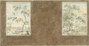 Suunnitelma Jan de Grootin salin huoneen seinää varten, Keizersgracht 187