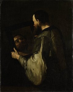 Filosofi peilin kanssa tekijältä Jusepe de Ribera (copy after)