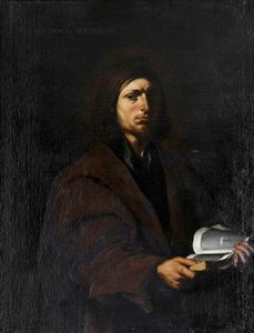 Filosofi Origenes, noin 1613-15 (öljy kankaalle). tekijältä Jusepe de Ribera