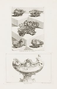 Differents Desseins de Sallieres (erilaisia suola -astioita), pl. 63 Oeuvre de Juste-Aurelessa tekijältä Juste Aurèle Meissonnier