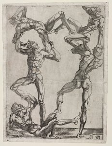 Viiden miehen pyramidi, n. 1543. tekijältä Juste de Juste