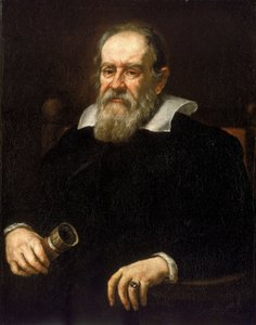Muotokuva Galileo Galileista, joka tunnetaan nimellä Galileo Galileo, italialainen tähtitieteilijä (1564-1642) Sustermanin koulukunnan maalaus. tekijältä Justus (school of) Sustermans
