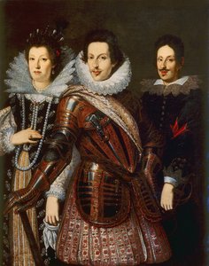 Itävallan Marie Madeleinen muotokuva, Cosimo II ja Ferdinand II de Medici, n. 1640 tekijältä Justus Sustermans