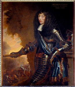 Täyspitkä muotokuva Grand Condesta, Louis II:sta Bourbonin prinssi (Bourbon-Conde) (1621-1686) - Juste D