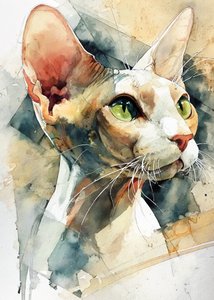 Vihreäsilmäinen sphynx-kissa
