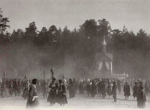 Pääsiäiskulkue, Sarovin luostari, Venäjä, 1903