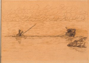 Kayaker harppuunaa sukellushylkeen