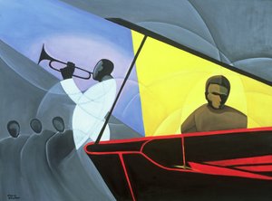 Hot and Cool Jazz, 2004 (öljy & akryyli kankaalle)