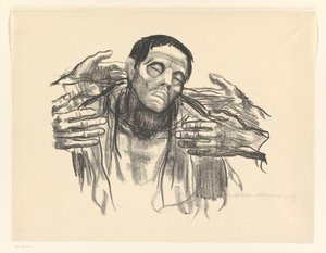 Mies ja neljä kättä Puolet Venäjästä (alkuperäinen nimi) tekijältä Käthe Kollwitz (signed by artist)