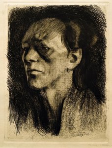 Arbeiterfrau (mit dem Ohrring) tekijältä Käthe Kollwitz