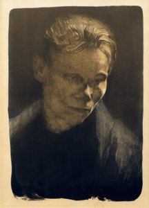 Brustkuva einer Arbeiterfrau mit blauem Tuch tekijältä Käthe Kollwitz