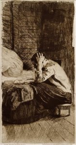 Nainen kehdossa tekijältä Käthe Kollwitz