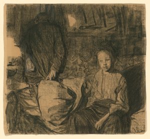 Nuori pariskunta (1. versio) tekijältä Käthe Kollwitz