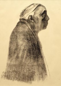 Selbstbildnis im Profil nach rechts tekijältä Käthe Kollwitz