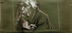 Selbstbildnis nach links mit Hand am Kinn tekijältä Käthe Kollwitz