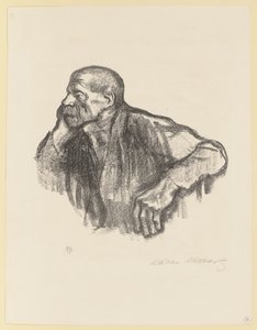 Istuva työntekijä tekijältä Käthe Kollwitz