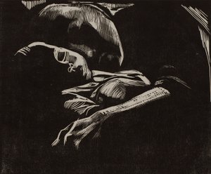 Nukkuva nainen lapsen kanssa tekijältä Käthe Kollwitz