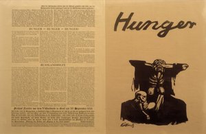 Neuvosto-Venäjä, ruokakriisi / pamfletti, K. Kollwitz tekijältä Käthe Kollwitz