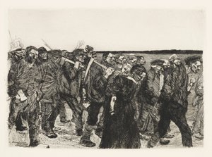 Weberzug (Kutojien marssi) tekijältä Käthe Kollwitz