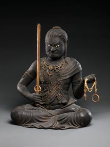 Fudō Myōō, 1200-luvun alku (lakka ja kulta kristallilla) tekijältä Kaikei Kaikei