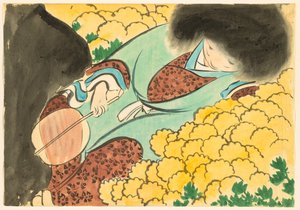 Sadan maailman kukat (Momoyogusa): Chrysanthemum Boy (Kikujidō) tekijältä Kamisaka Sekka