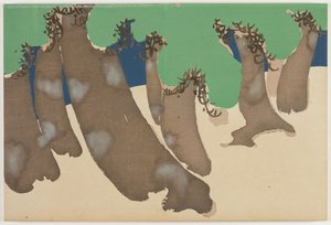 Sadan maailman kukat (Momoyogusa): Windswept Pines (Sonarematsu) tekijältä Kamisaka Sekka