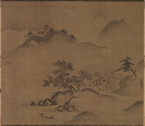 Kiinan maisema tekijältä Kano Chikanobu